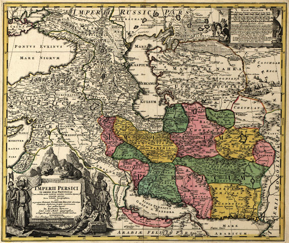Древняя карта Персидского Царства (1724)