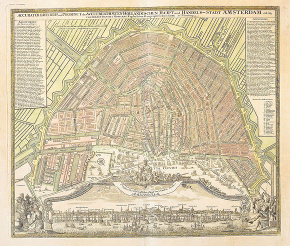План-карта города Амстердам (1727)