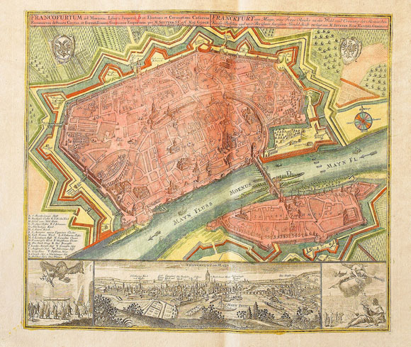 План-карта города Франкфурт (1740)