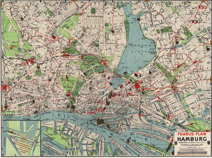 План-карта города Гамбург (1911)
