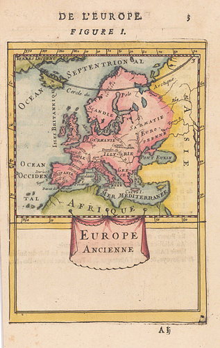 Старая карта Европы (1683)