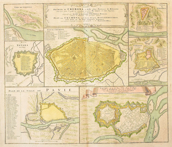 План-карта города Милан (1735)