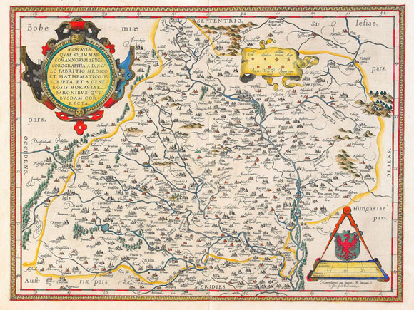 Старинная карта Моравии (1734)