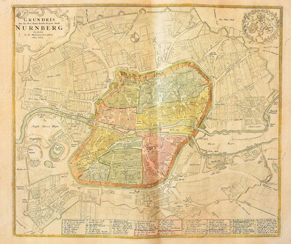 План-карта города Нюрнберг (1732)