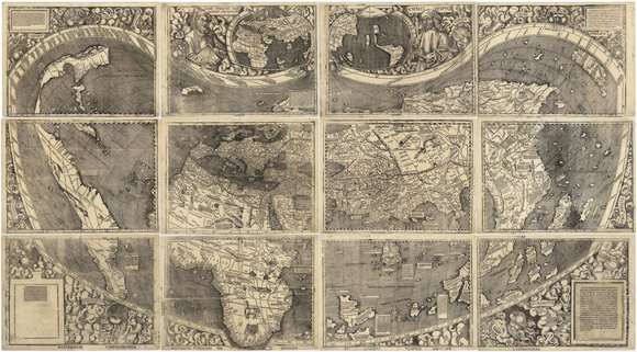 Древняя подробная карта мира (1507)