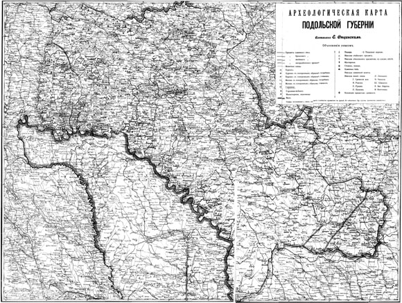 Археологическая карта Подольской губернии