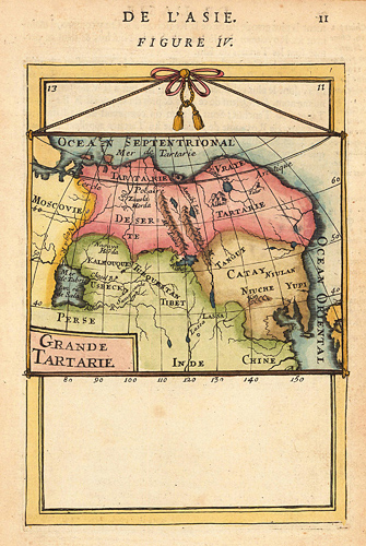 Старинная карта Тартарии (1683) Российская Империя