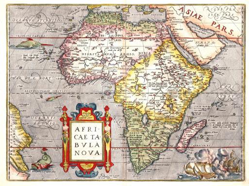 Карта Африки Абрахама Ортелиуса (1570)