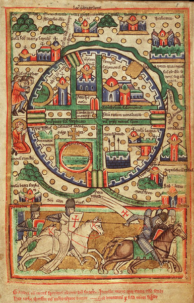 Старинный план города Иерусалим (1200)