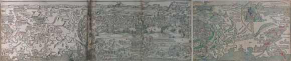 Старинная карта Святой Земли (1468) Иерусалим