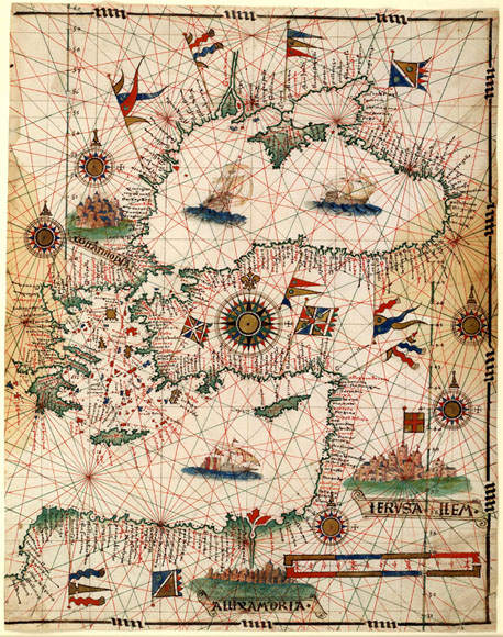 Морская карта окрестностей Турции (1546)