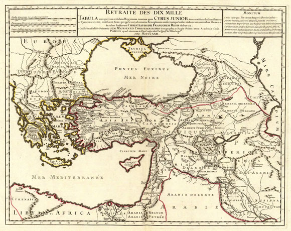 Старинная карта Турции (1723)