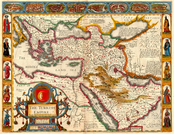 Старинная карта Турецкой Империи (1626)