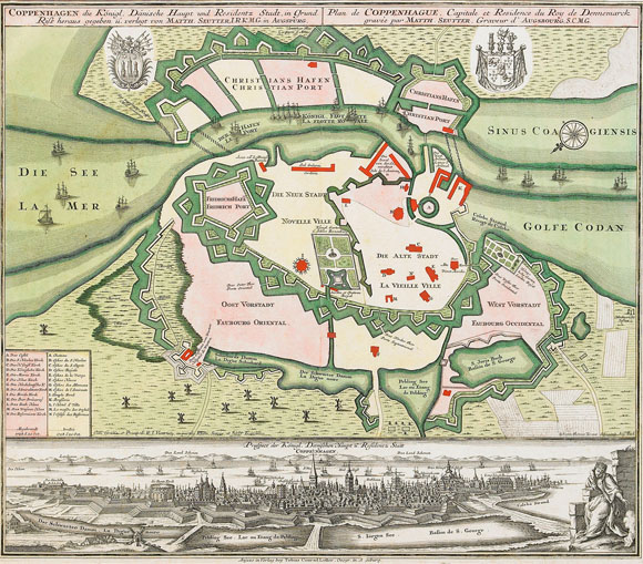 План-карта города Копенгаген (1760)