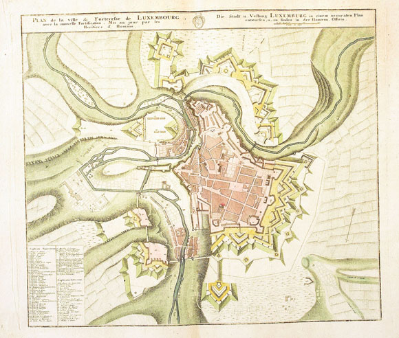 План-карта города Люксембург (1735)