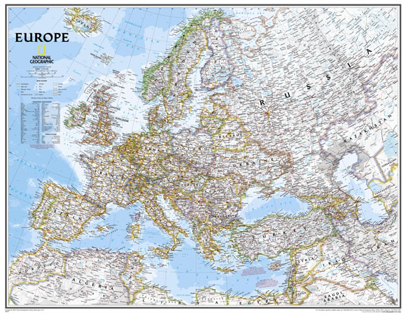 Географическая карта Европы (2006)