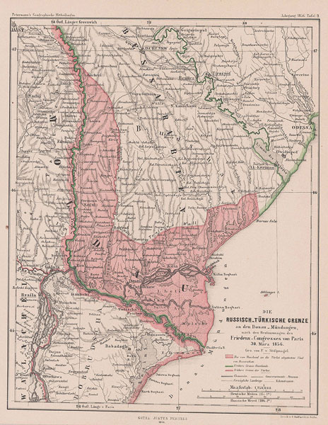 Старинная карта Бессарабии (1856)