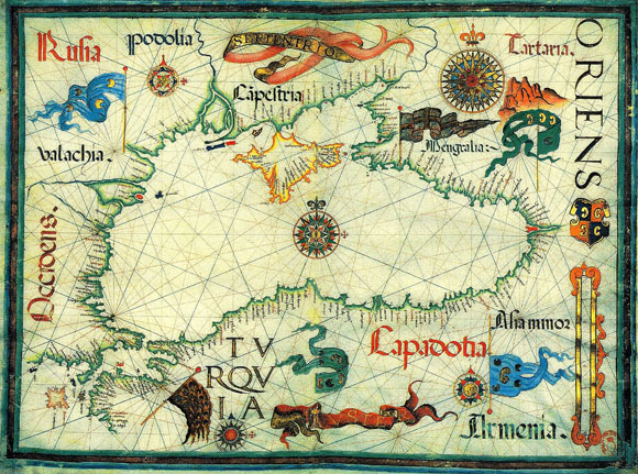 Морская карта Чёрного моря (1559)