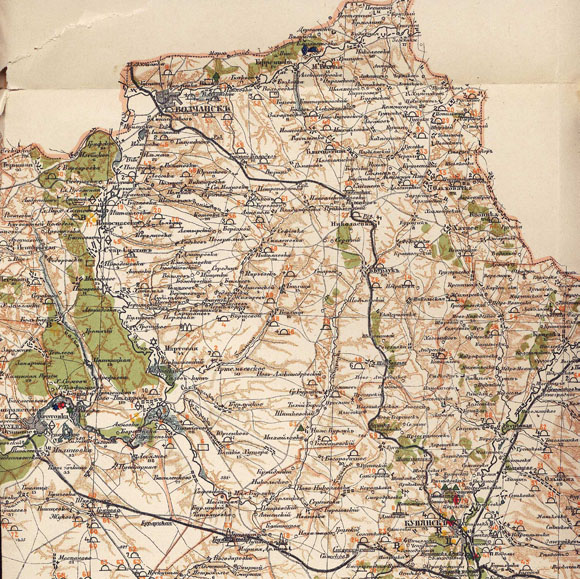 Археологическая карта севера Харьковской области (Волчанск)