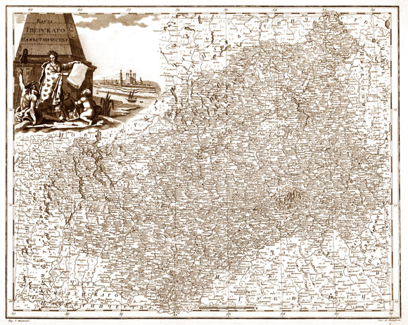 Старинная карта Тверского наместничества (1792)
