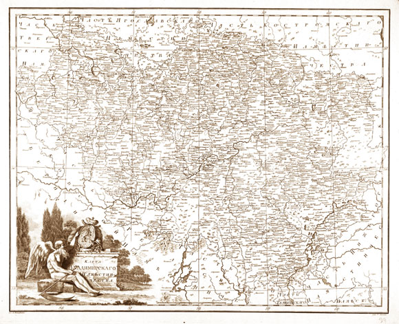 Старинная карта Владимирского наместничества (1792)