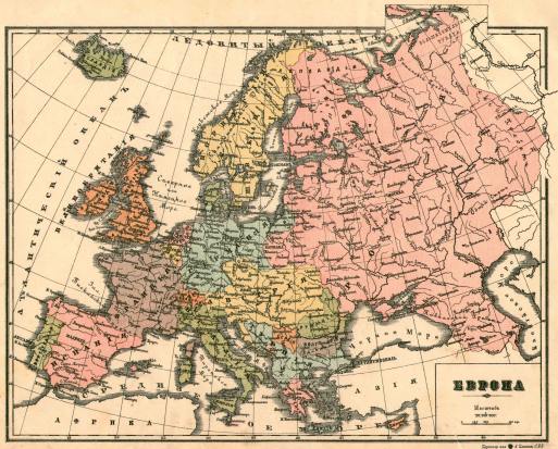 Карта Европы (1898)