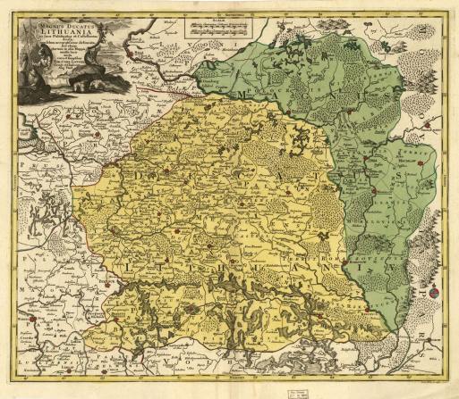 Карта Великого княжества Литовского при короле Магнусе (XVI в.)