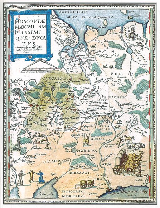 Средневековая карта Московского царства (1593)