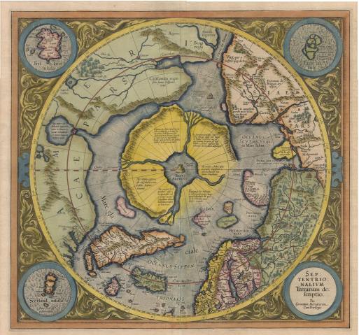Карта Северного полушария Земли (1595)