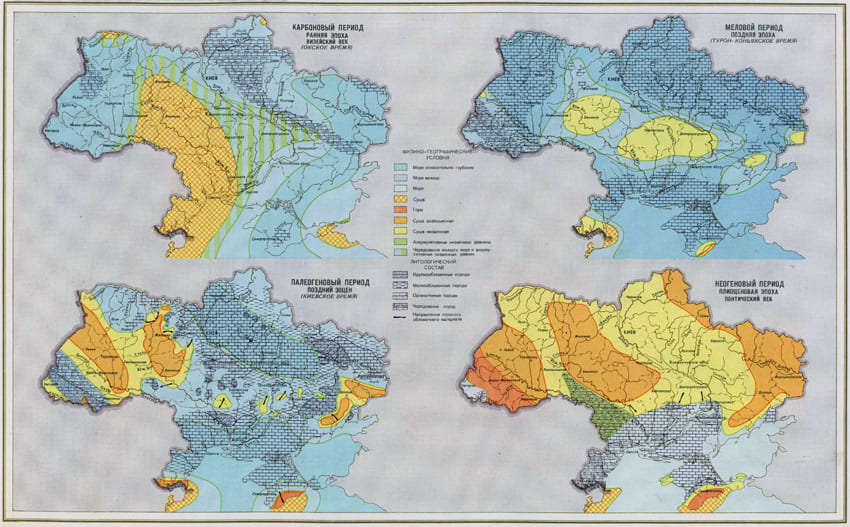 Палеогеографические карты Украины