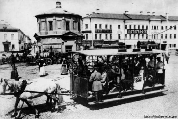 Конная железная дорога в Москве. 1910 год