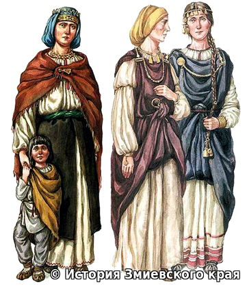Повседневная женская одежда населения зарубинецкой культуры